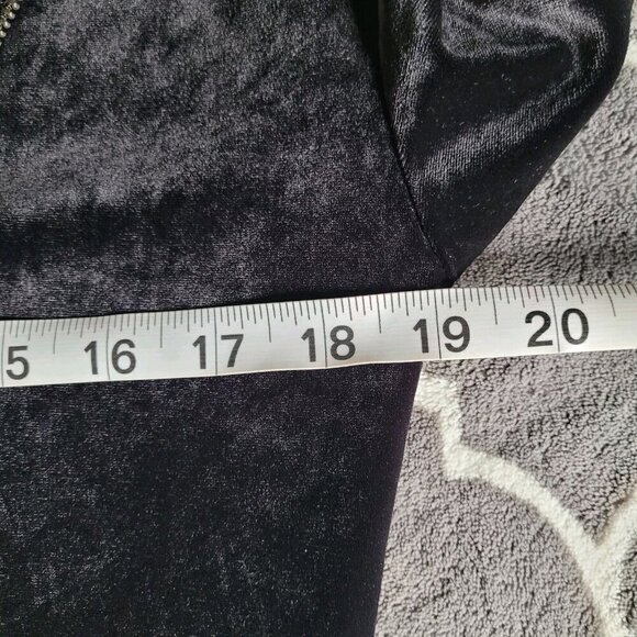 Spanx Velvet Half Zip Pullover Top Size Small Black Lounge Sweatshirt Casual - Picture 5 of 7